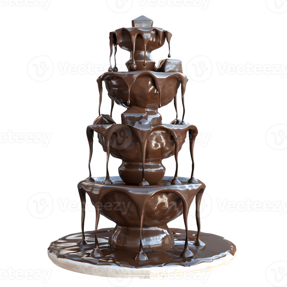 chocolate fountain isolated on transparent background png