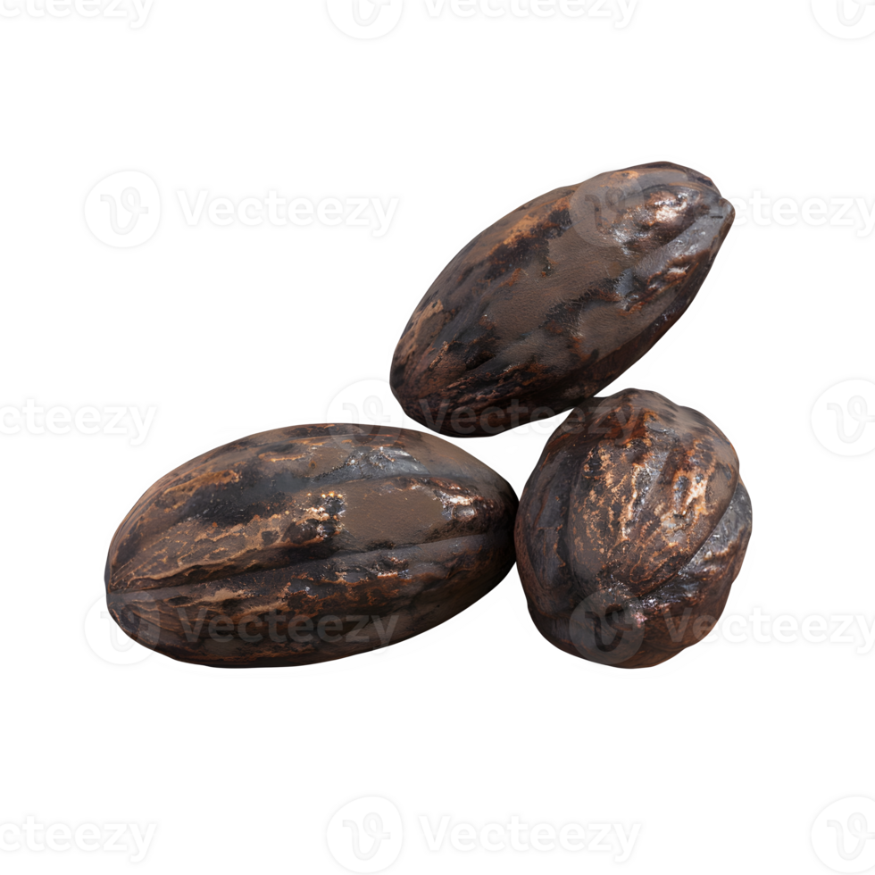 A selection of chocolate treats including chocolate covered almonds and truffles displayed on a clean transparent background png