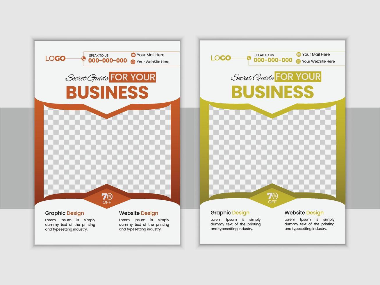 business multipurpose flyer layout design template vector