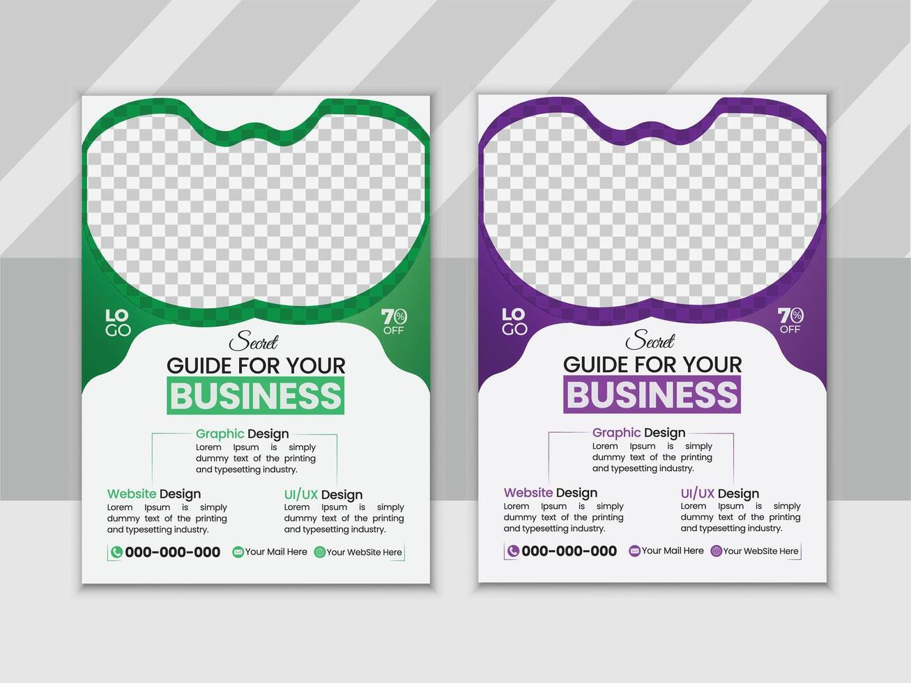 business multipurpose flyer layout design template vector