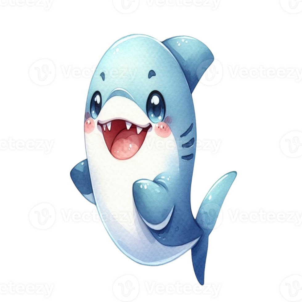 aigenerated shark cartoon png