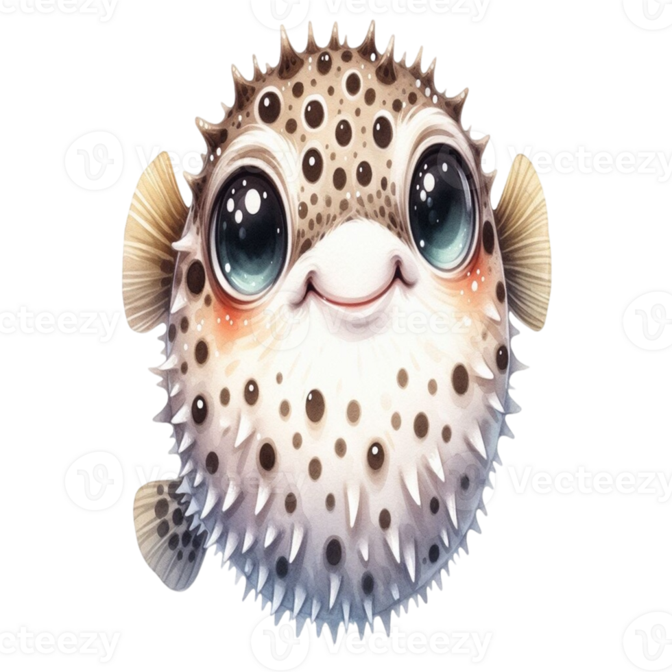 aigenerated puffer fish png