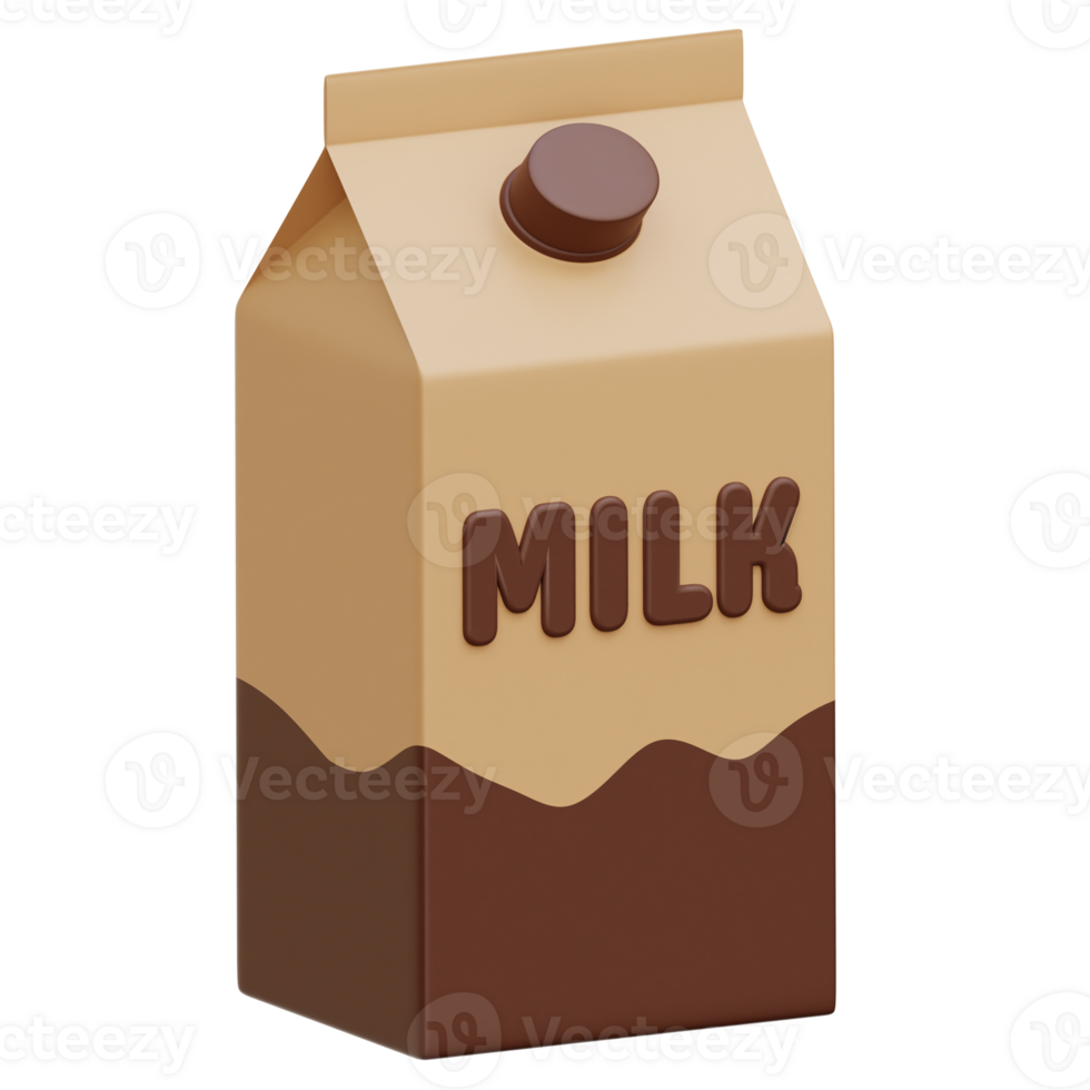 Lait paquet 3d illustration png