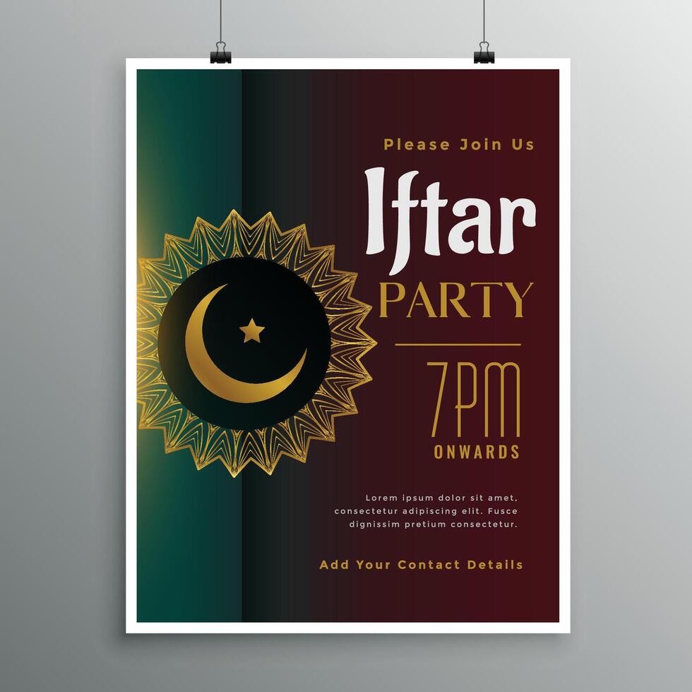 iftar celebration party for ramadan season vector