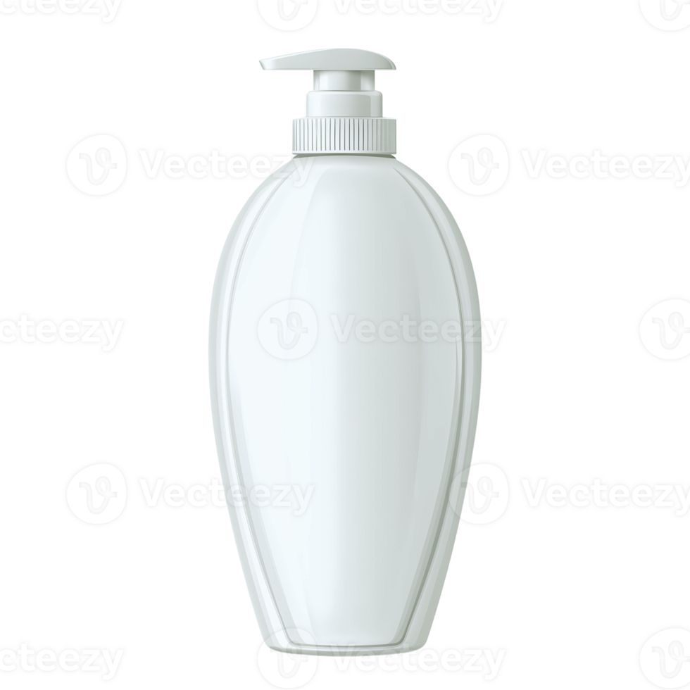 A mockup shampoo bottle with no label png