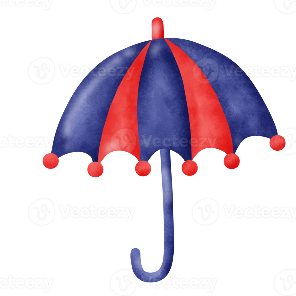 Blue and red umbrella png