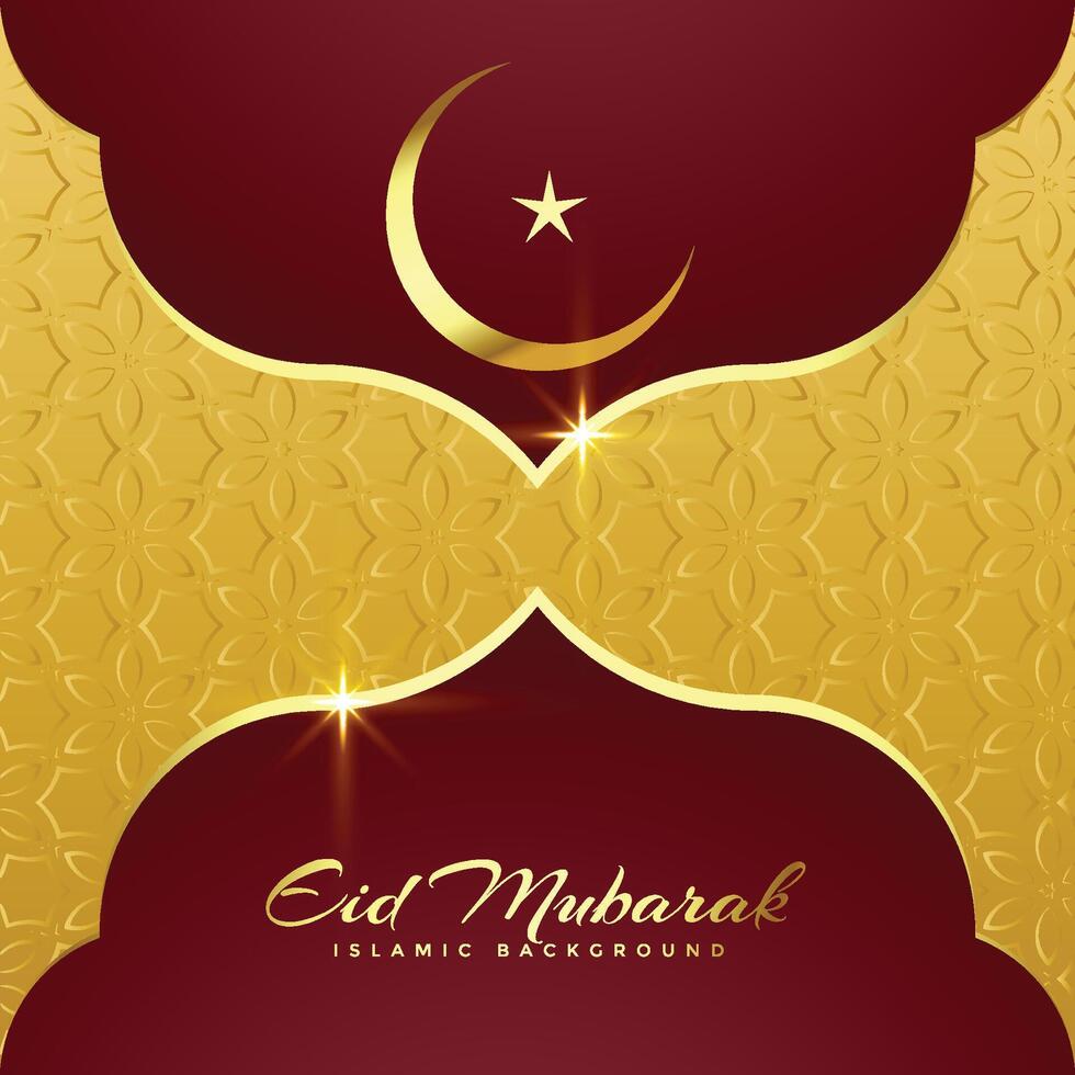 prima eid Mubarak saludo tarjeta diseño vector