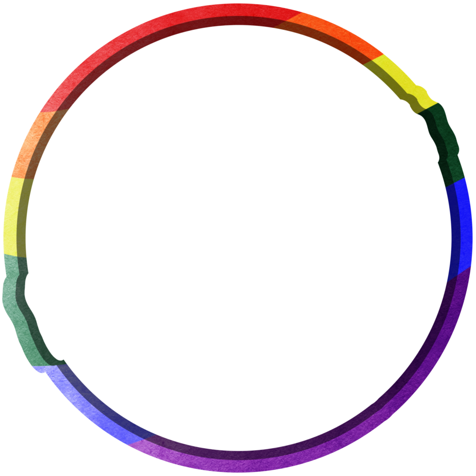 Pride month and rainbow circles png