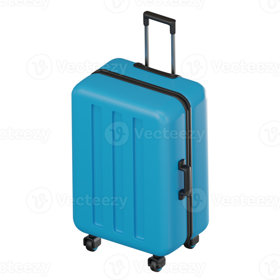 3d icoon van koffer voor reis en toerisme. 3d geven png