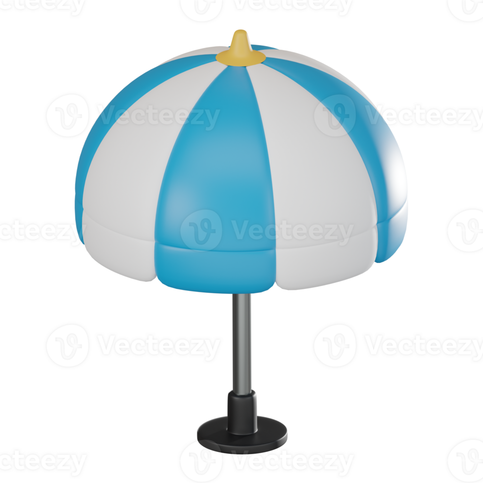 Beach Umbrella for Summer Vibes. 3D Render png