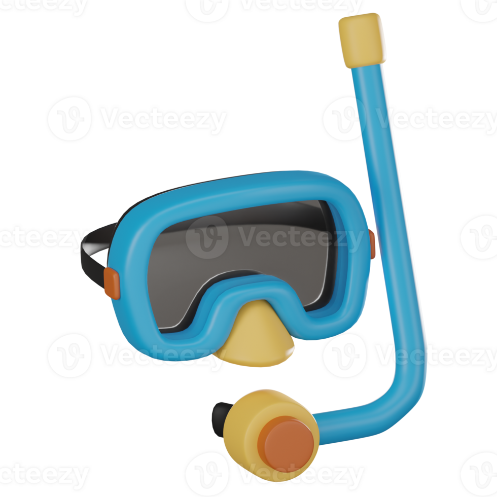 3D Snorkeling Mask Icon for Ocean Exploration. 3D Render png