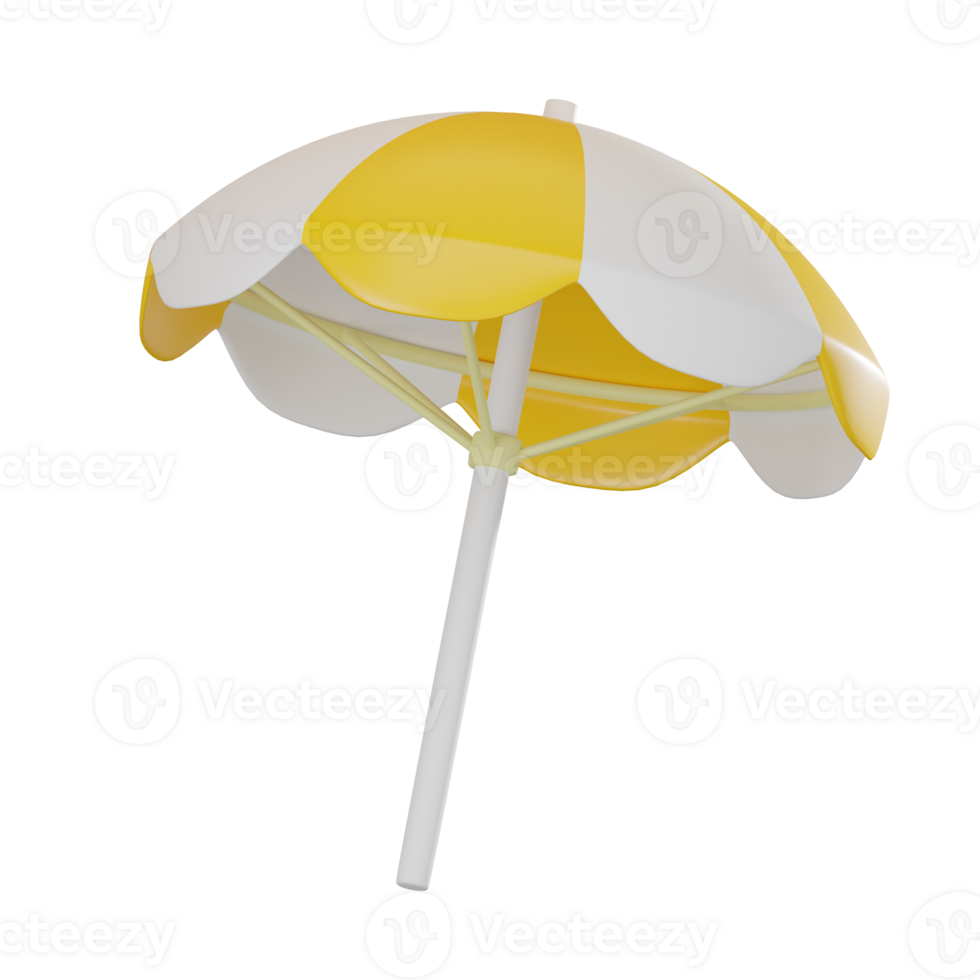 Beach Umbrella for Summer Vibes. 3D Render png