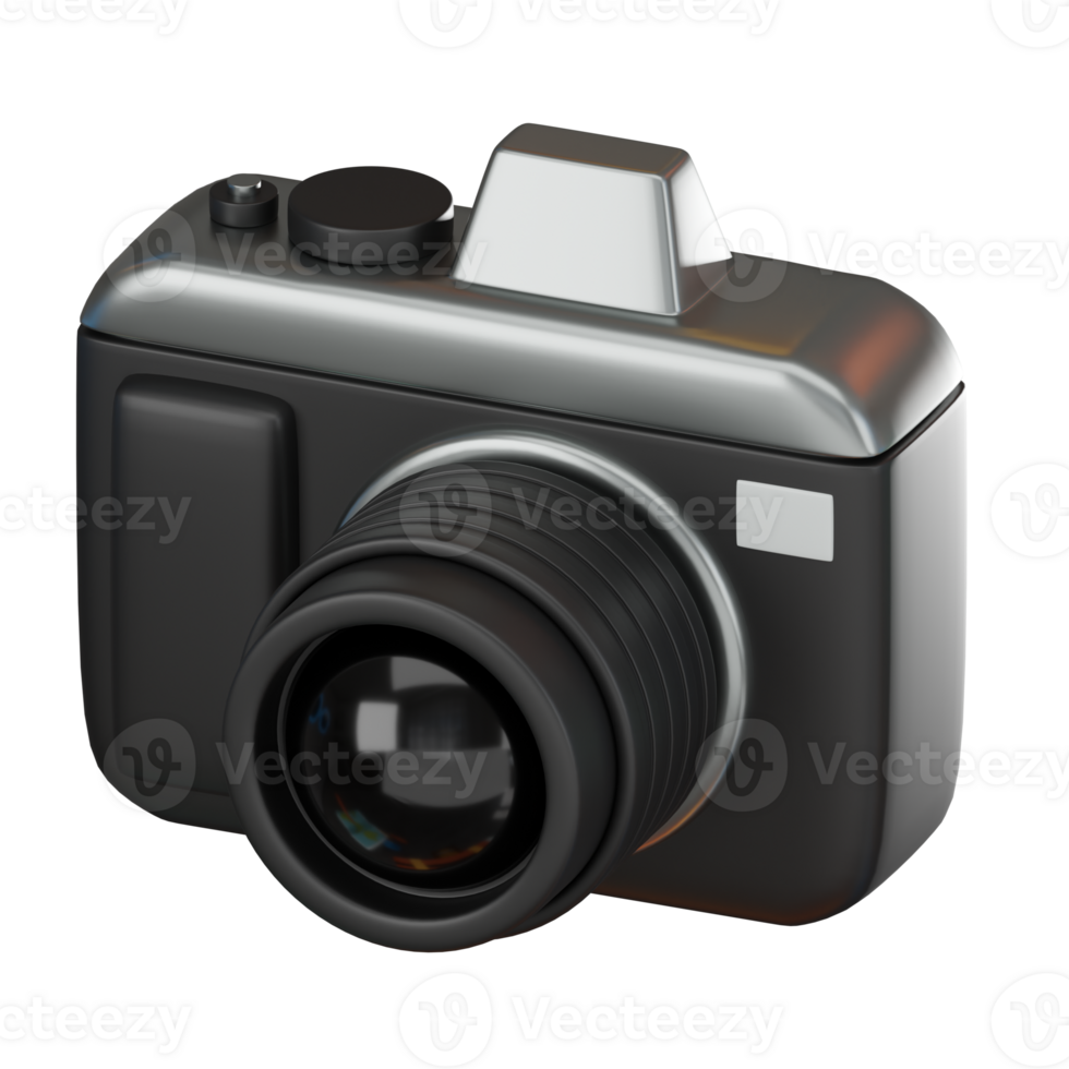 Camera Icon Symbolizing Photography Evolution. 3D Render png