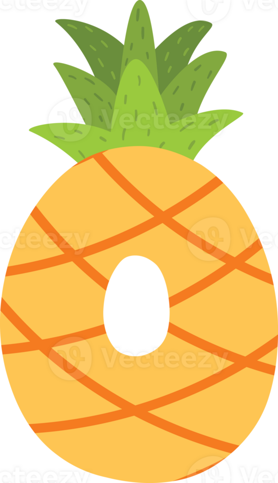 Yellow Pineapple alphabets png