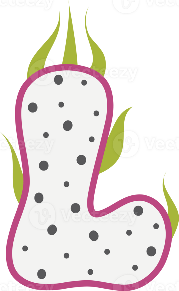 Dragon Fruit Alphabets png
