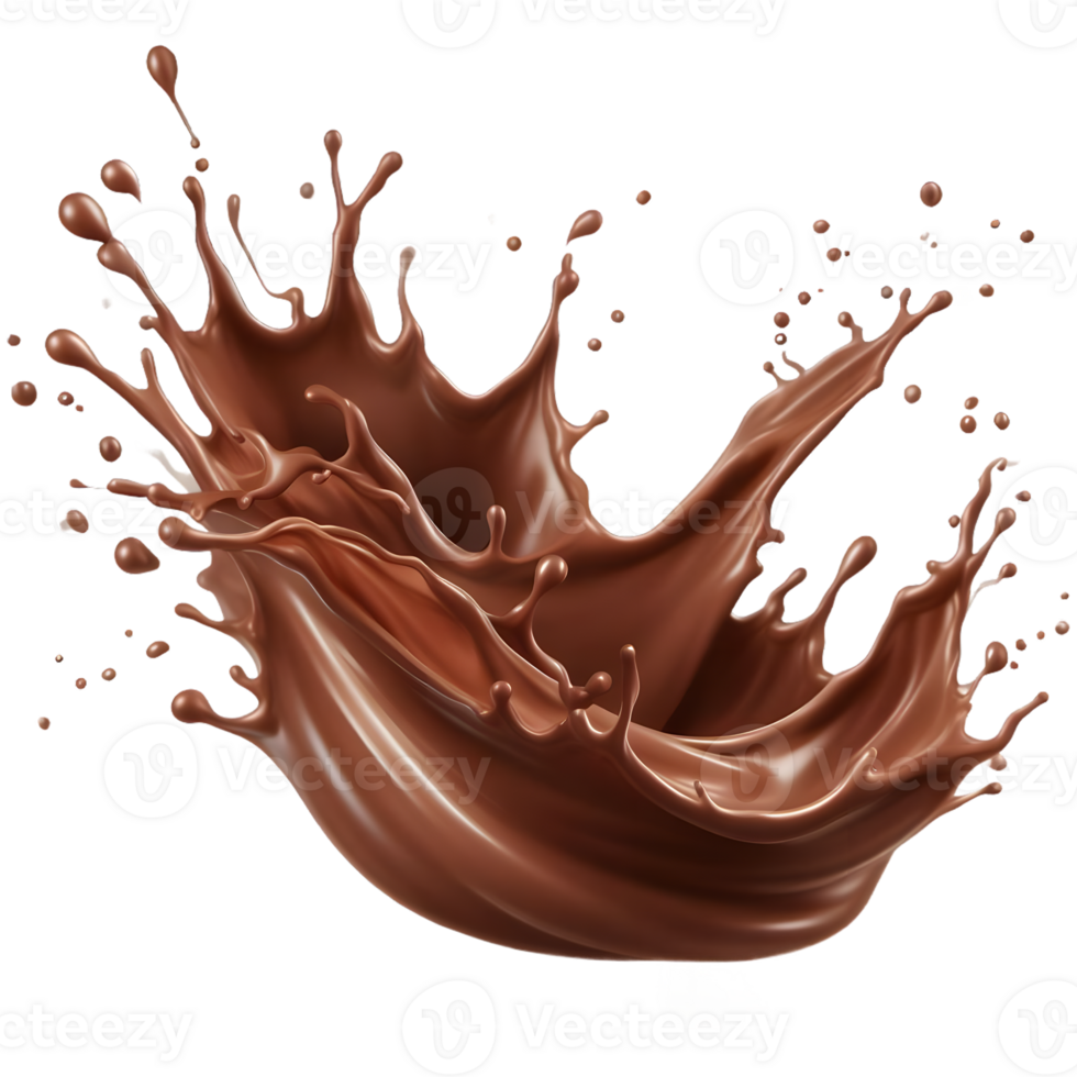 chocolate respingo isolado em transparente fundo, chocolate leite, Castanho líquido png