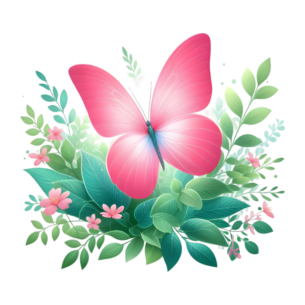 kokett rosa fjäril i mitten av flygningen sublimering ClipArt png