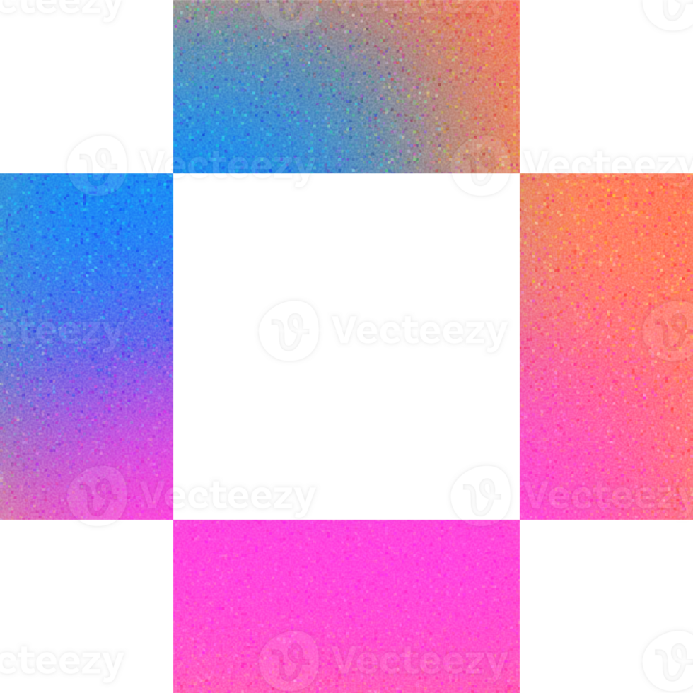Cool Shape Layered Squares Central Void Soft Color Transitions Nested Square Gradient with Noisy Effect png