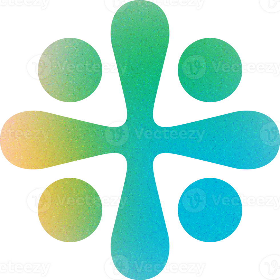 Cool Shape Rounded Blob Cluster Organic Spread Symmetric Layout Splatter Gradient with Noisy Effect png