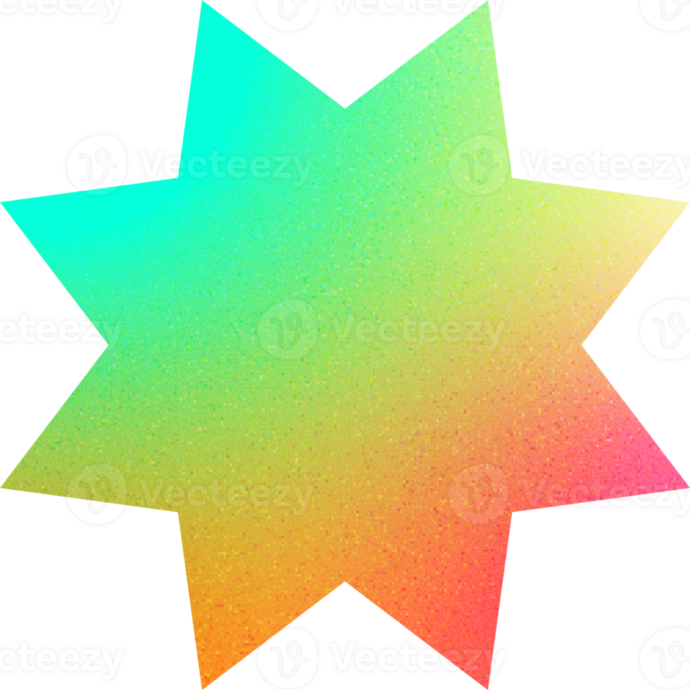 Cool Shape Edgy Burst Dynamic Star Gradient with Noise Effect png