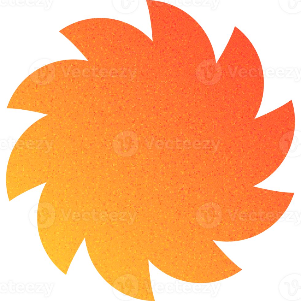 Cool Shape Jagged Edges Sunburst Circular Burst Sun Gradient with Noisy Effect Radiant for Solar Energy Campaigns png