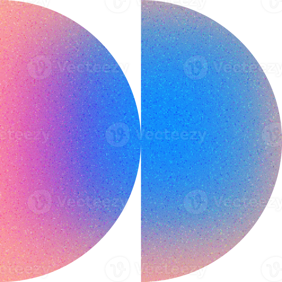 cool forme double arcs réunion abstrait croissant Divisé cercle pente avec bruyant effet moderne pour entreprise l'image de marque png