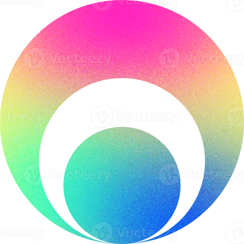 frio forma concéntrico doble bucles anidado arcos vívido transición circular arco degradado con ruidoso efecto elegante para minimalista Arte proyectos png