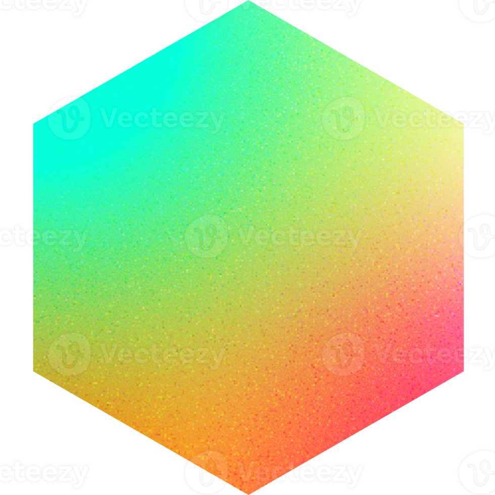 Cool Shape Colorful Flat Hexagon Gradient Sharp Hexagon Gradient with Noisy Effect Dynamic for Sports Logos png