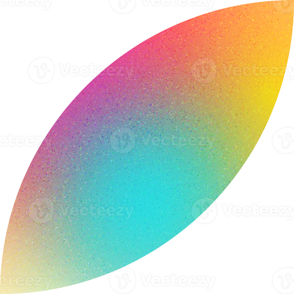 Cool Shape Sleek Tapered Leaf Dynamic Sleek Leaf Gradient with Noisy Effect Organic for Eco-Friendly Products png