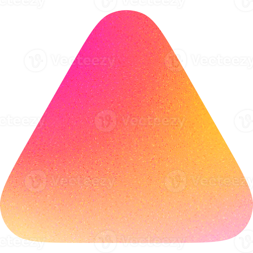 legal forma arredondado triangular silhueta suave arestas suave cor transição arredondado simples triângulo gradiente com barulhento efeito minimalista para moda branding png