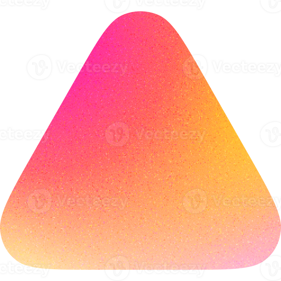 Häftigt form avrundad triangel- silhuett slät kanter mjuk Färg övergång avrundad enkel triangel lutning med högljudd effekt minimalistisk för mode branding png