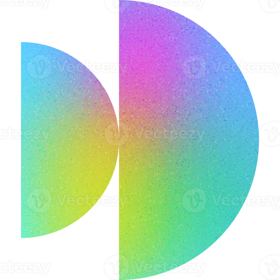 Cool Shape Curved Dual Halves Abstract Crescent Duo Crescent Gradient with Noisy Effect Elegant for Jewelry Marketing png