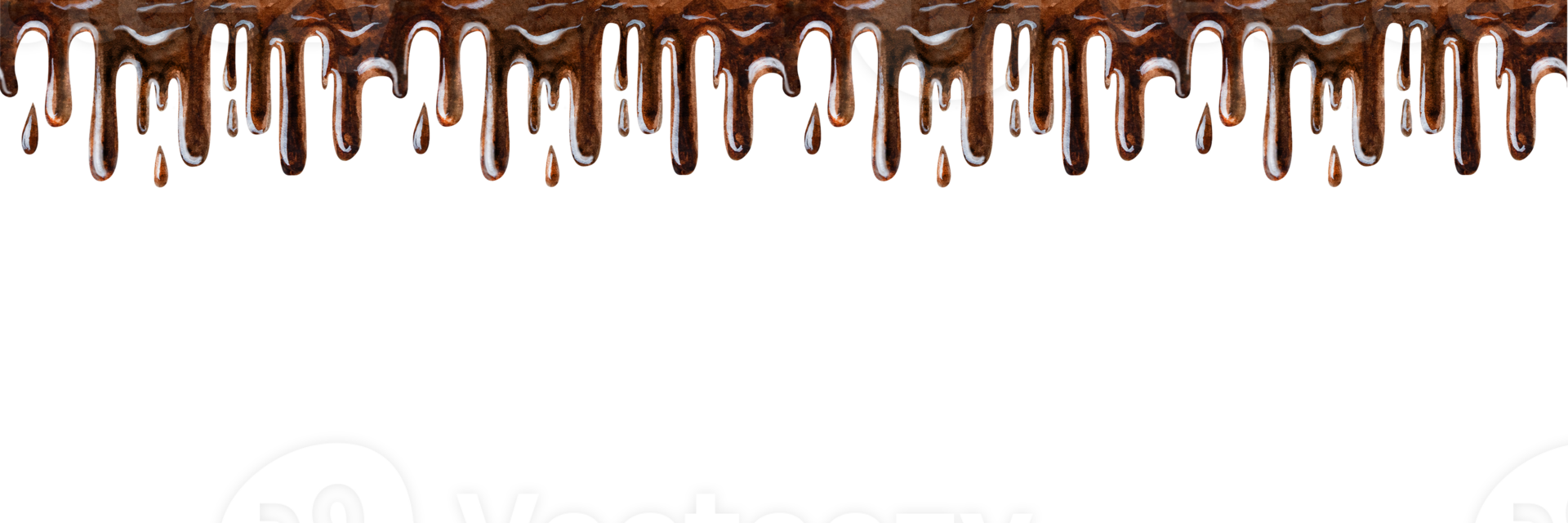 Abstract of melted chocolate. Decoration background.Hand drawn watercolor illustration. png