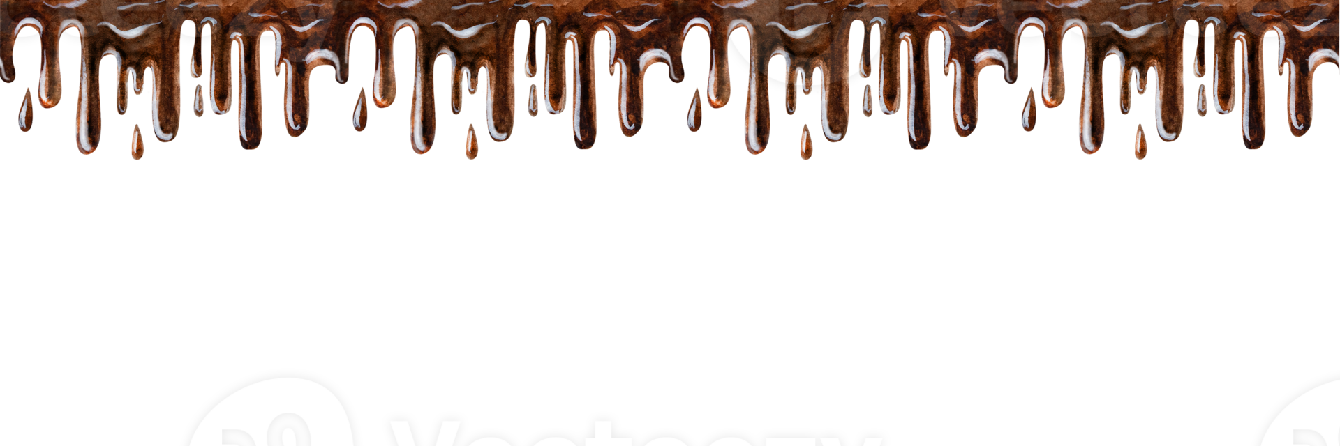 abstract van gesmolten chocola. decoratie achtergrond.hand getrokken waterverf illustratie. png