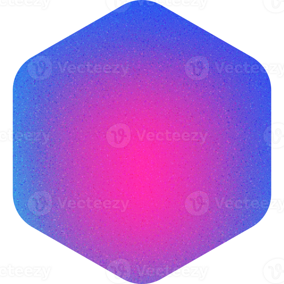Cool Shape Smooth Rounded Hexagon Smooth Hexagon Gradient with Noisy Effect Sleek for App Icons png