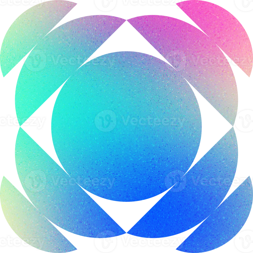 Cool Shape Intertwined Loops Braided Circular Braided Circle Gradient with Noisy Effect Intricate for Fashion Branding png