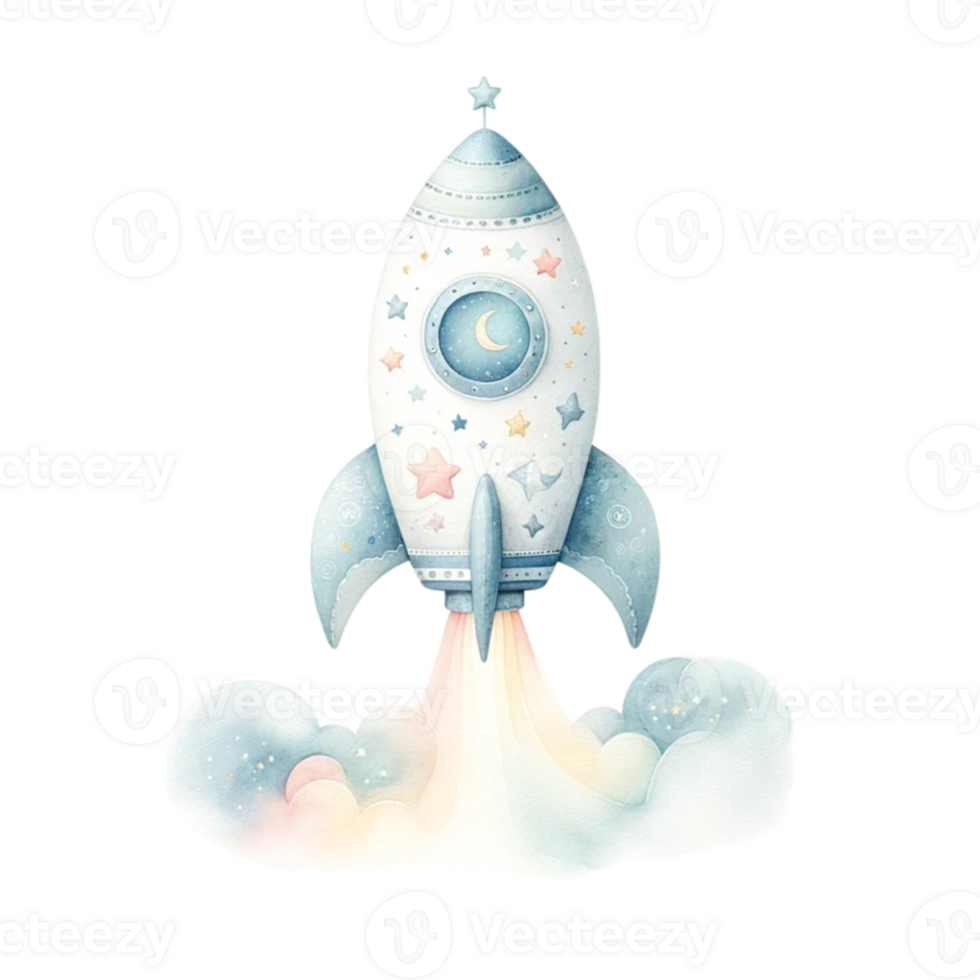 adorable Watercolor Astronaut Clipart Perfect for crafting whimsical nursery decor, birthday invitations, or your very own space-themed projects png
