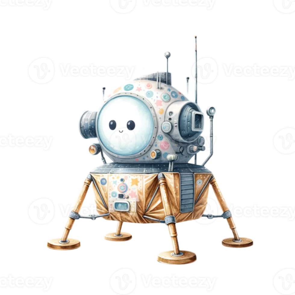 adorable Watercolor Astronaut Clipart Perfect for crafting whimsical nursery decor, birthday invitations, or your very own space-themed projects png