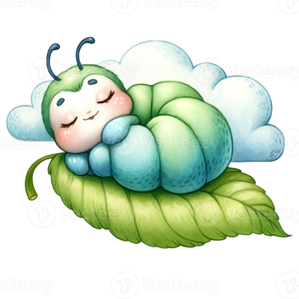 Cute Hungry Caterpillar Clipart - Perfect for Children's Books, Invitations, and Educational Materials png
