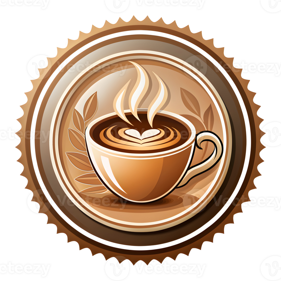 Contemporary Coffee Shop Logo with Minimalist Design on Transparent Background png