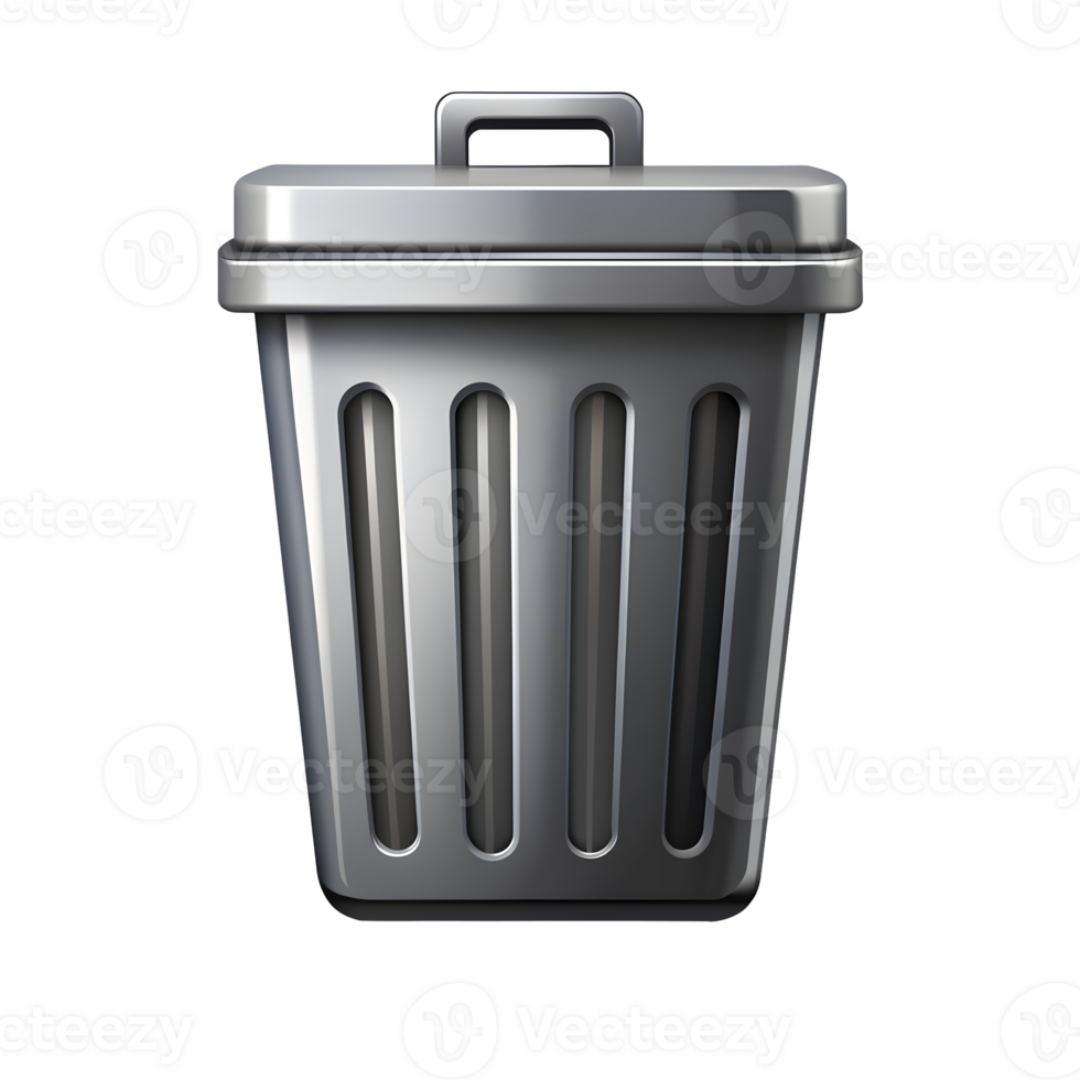 Universal Trash Can Icon on Transparent Background png