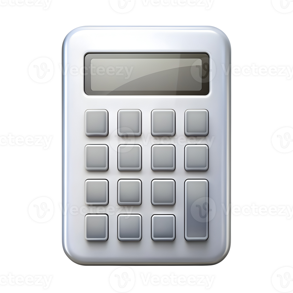 Digital Calculator Icon on Transparent Background png