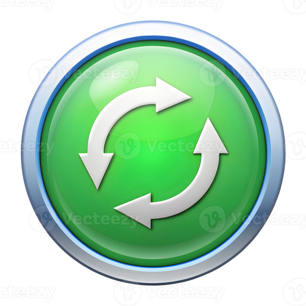 Circular Refresh Arrow Icon on Transparent Background png