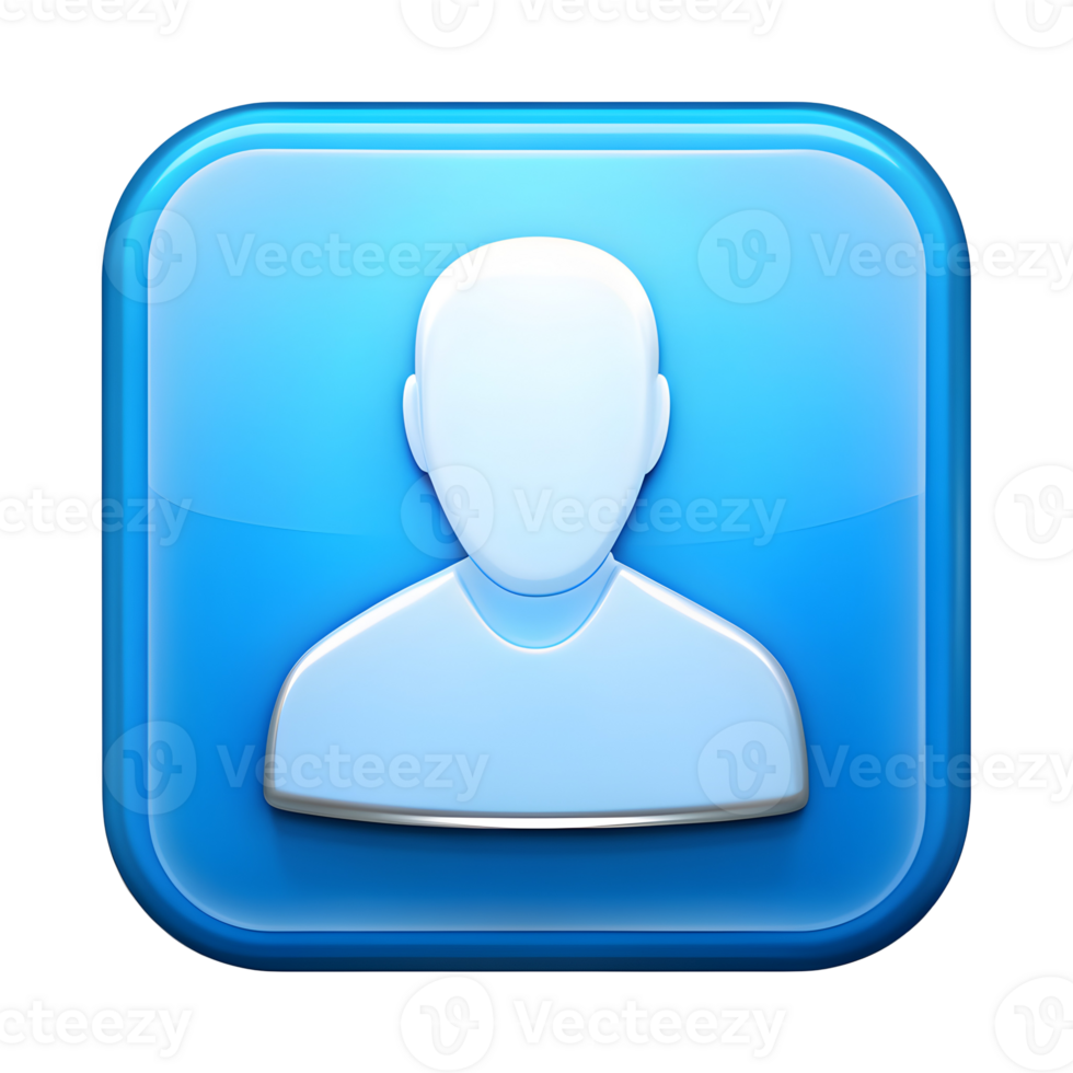 User Profile or Account Icon on Transparent Background png