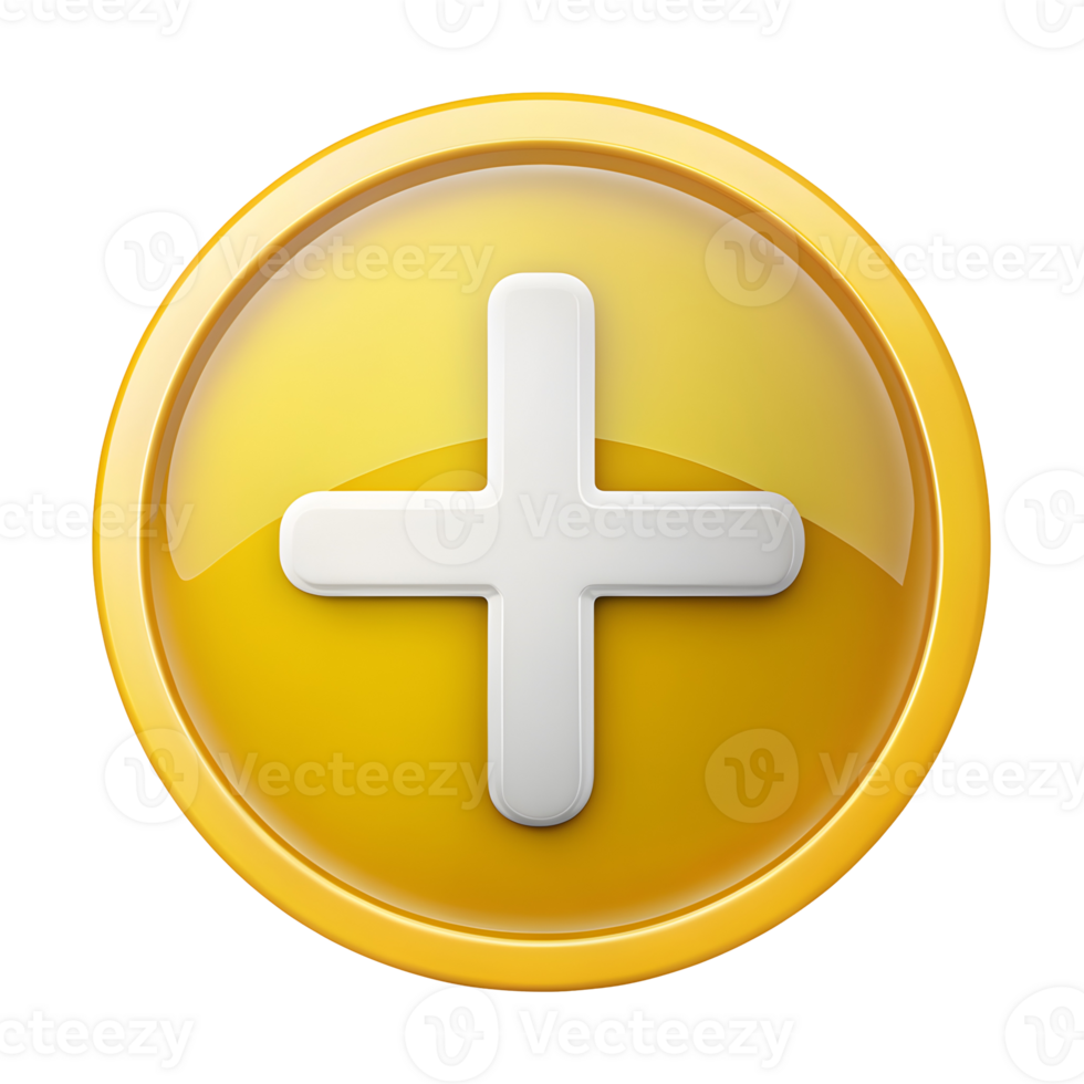 Plus or Addition Sign Icon on Transparent Background png