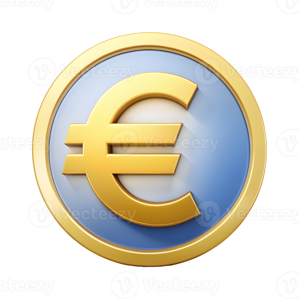 Euro Currency Sign Icon on Transparent Background png