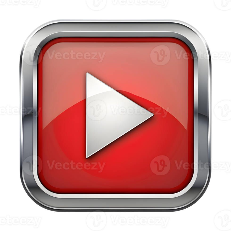 Play Button Graphic Icon on Transparent Background png