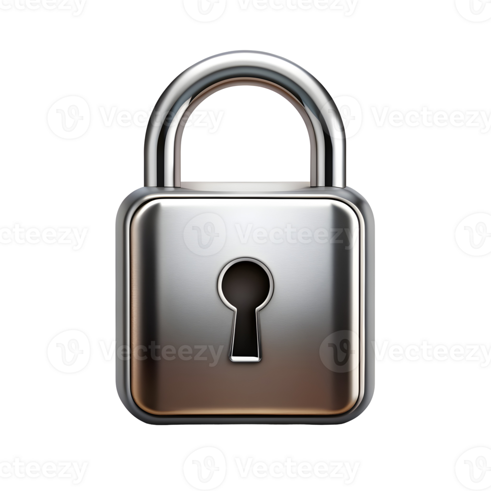 Secure Lock Symbol Icon on Transparent Background png