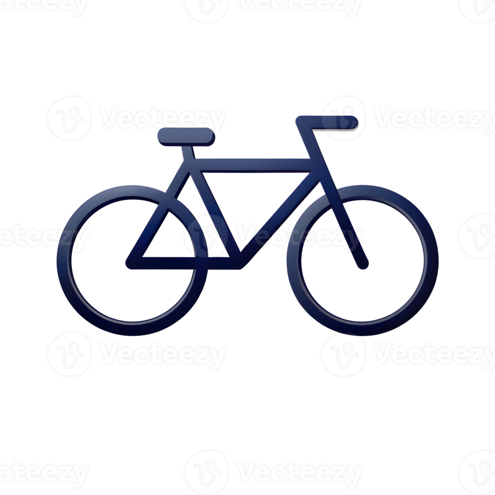 Minimalistic Bicycle Design Isolated on Transparent Background png