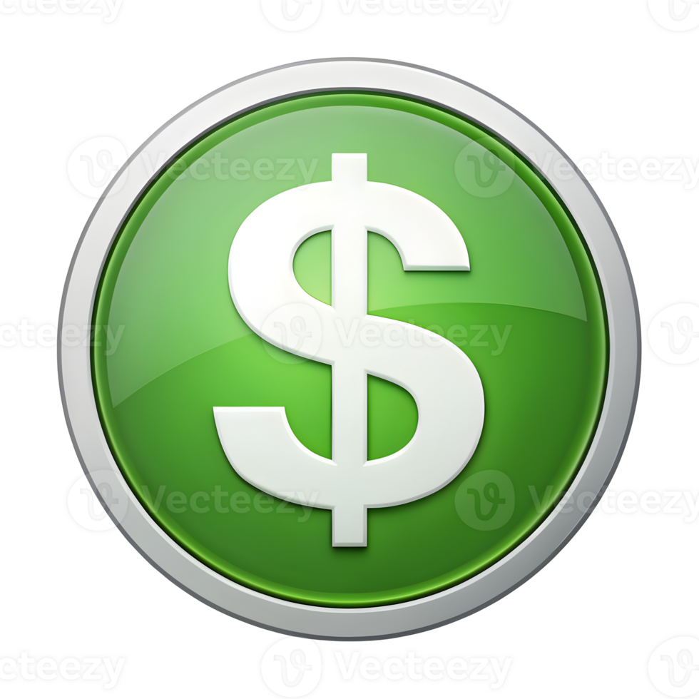 Dollar Sign Icon Representing Finance and Economy on Transparent Background png